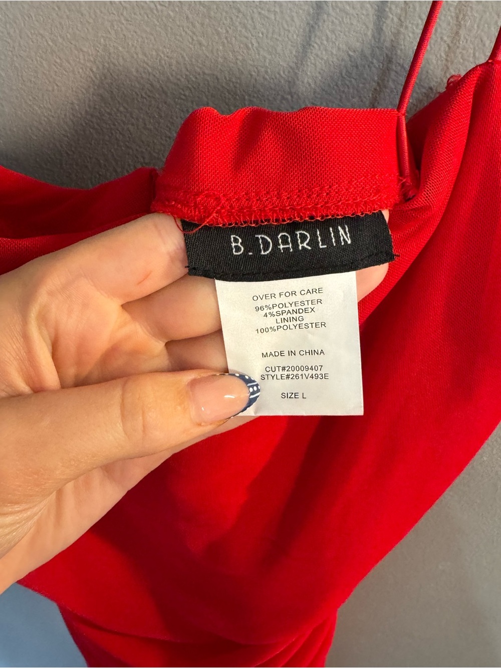 Red Ruched Mini Dress - Picture 3 of 3